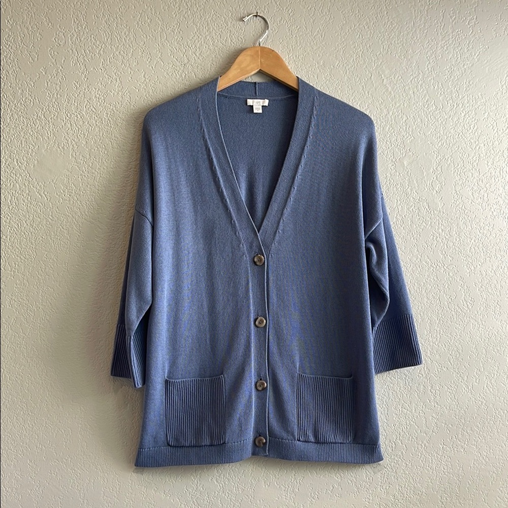 J. Jill Blue Women's Cardigan Sweater
